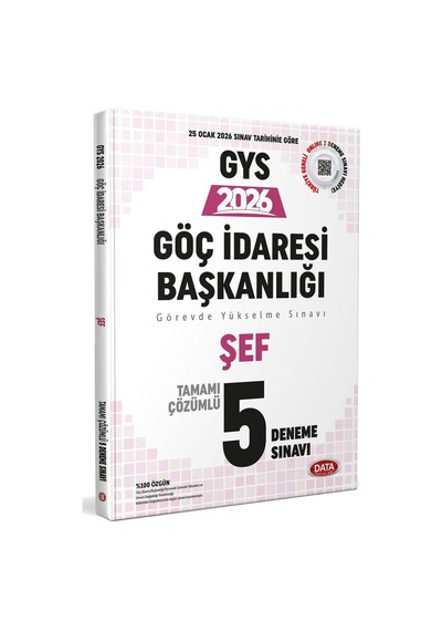 Data 2026 Gys Göç İdaresi Başkanlığı Şef 5 Deneme Çözümlü Deneme Sınavı Data Yayınları