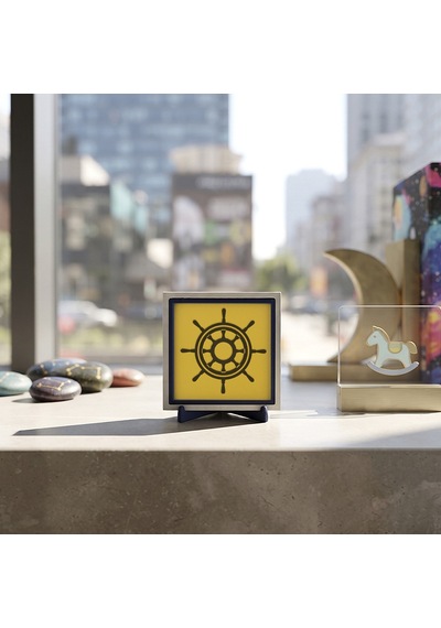 Dümen Simgeli Modern Dekoratif Obje, Yaşam Alanınıza Yön Veren Estetik Tasarım 10x10 Cm
