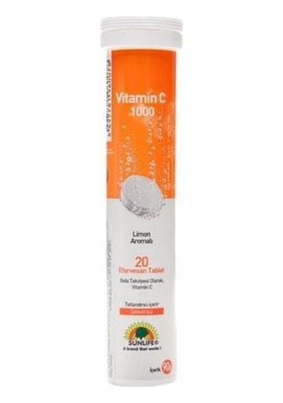 SUNLIFE VITAMIN C 1000 MG 20 EFF.TB.