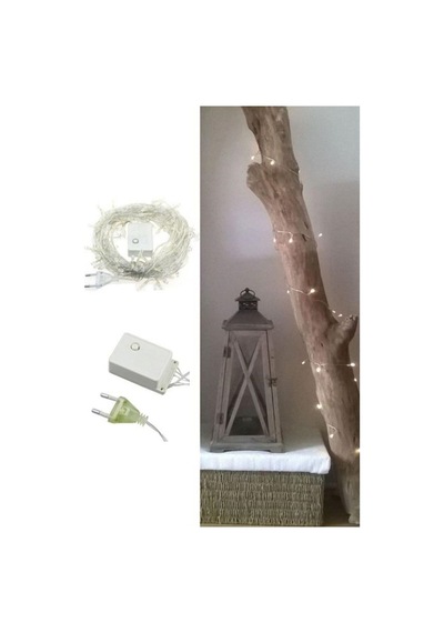 Tedaks 100 Ledli 8 Fonksiyonlu 10 Metre Led Aydınlatma Dekor Lambası Beyaz Beyaz