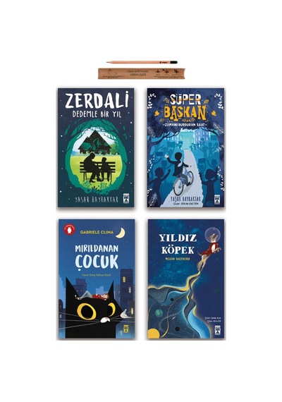 Timaş İlk Gençlik Süper Başkan - Zerdali - Mırıldanan Çocuk - Yıldız Köpek Set 4 Kitap