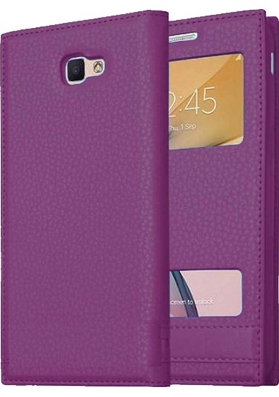 Samsung Galaxy C5 Uyumlu Pencereli Kapaklı Magnum Kılıf