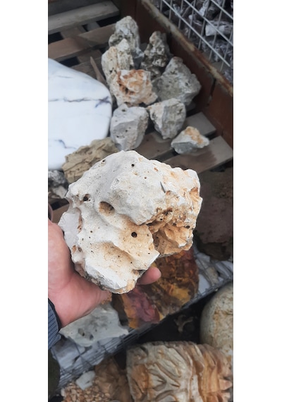 Akvaryum Taşı Moonstone Aytaşı Delikli Bahçe Ve Akvaryum Dekorasyon Doğaltaş