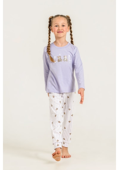 Rolypoly 3912 %100 Pamuk Uzun Kol Kız Çocuk Pijama Takımı Lila Rolypoly 3912 %100 Pamuk Uzun Kol Kız Çocuk Pijama Takımı Lila
