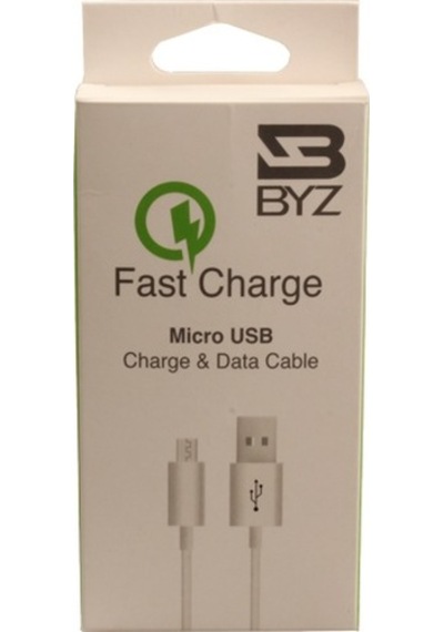 Byz Fast Charge Micro Usb Data Ve Şarj Kablosu - Beyaz (410592372)