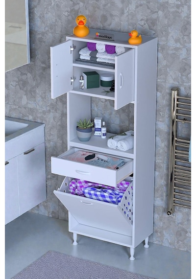 Eliusta Seris Sepetli Ve Çekmeceli Banyo Dolabı G:65 Cm Çok Amaçlı Beyaz Düzenleyici 65x173x32,5 Cm Dolap Beyaz Eliusta Seris Sepetli Ve Çekmeceli Banyo Dolabı G:65 Cm Çok Amaçlı Beyaz Düzenleyici 65x173x32,5 Cm Dolap Beyaz