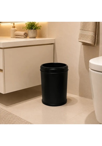 Arı Metal Kapaksız Çöp Kovası Siyah 5 Litre 7653-s