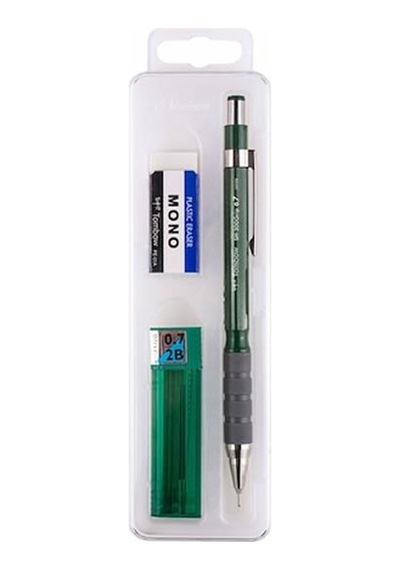 Tombow Sh-300 Grip 0,7mm K.yeşil Uç Silgi Kalem Seti