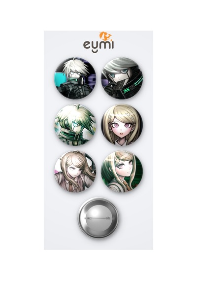 Danganronpa K1-b0 Ve Kaede Akamatsu 6'lı Metal Rozet Seti 58mm İğneli Buton Çanta Yaka Rozeti Çok Renkli