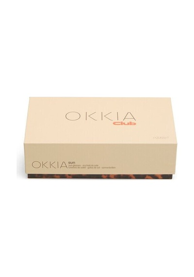 Okkia Club Ischıa Yeşil Lens Polarize Güneş Gözlüğü Klasik Havana Turuncu