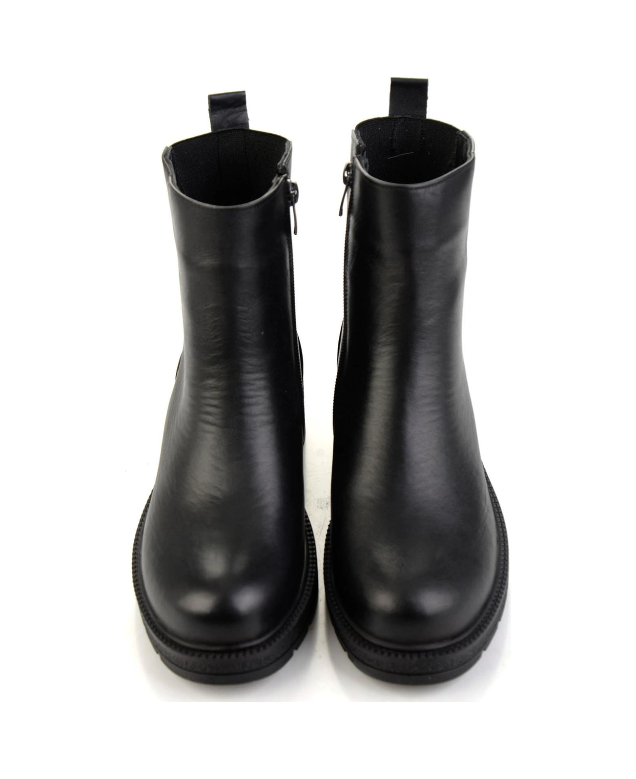 Bambi Siyah Hakiki Deri Kadın Bot & Bootie K02717251903 Siyah