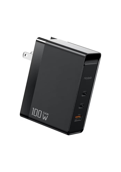 Mcdodo Ch-8101 100w Gan Serisi 3 Port Başlıklı 1xusb 2xtype-c Girişli Universal Şarj Adaptörü- Siyah