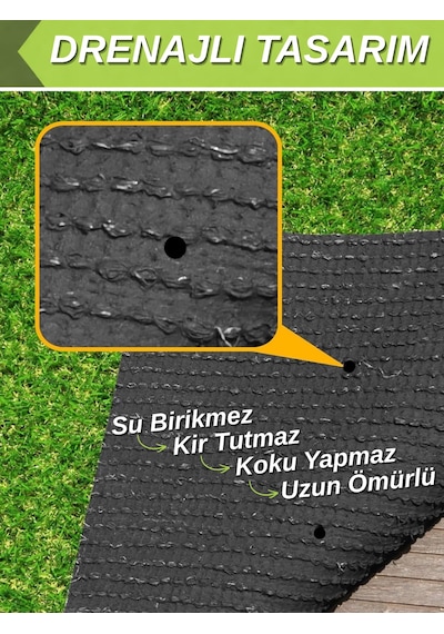 Beylini Dekoratif Suni Çim Halı 20 Mm Gerçek Çim Görünümlü Balkon Teras Bahçe İçin Sahte Çimen Kaymaz Taban Yapay Çim Ölçü Seçenekli 200 x 800