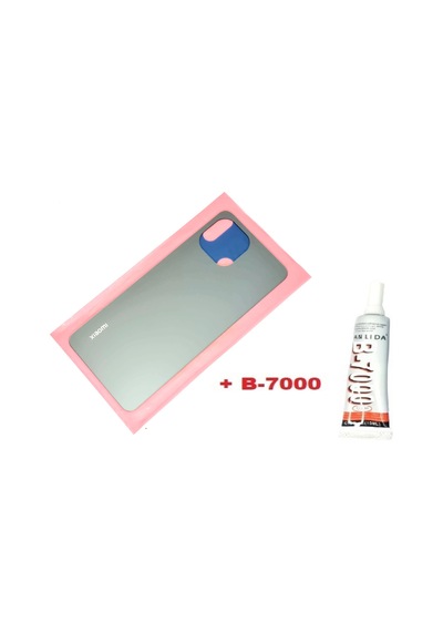 Tkgz Xiaomi Mi 11 Lite Arka Kapak Cam+b-7000 Siyah