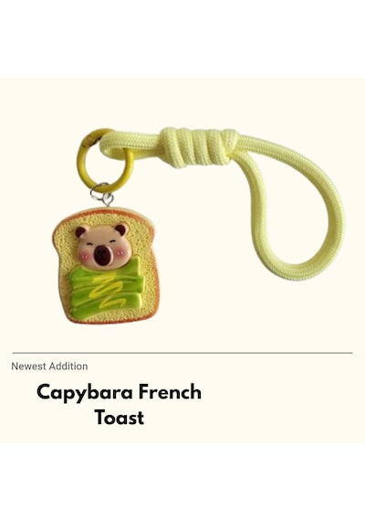 Capybara French Toast Anahtarlık Charm Sarı