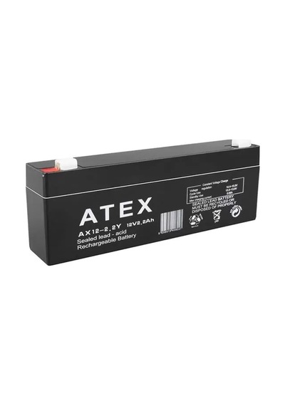 Sh Atex 12 Volt 2 Amper Yatık Uzun Akü 178x34x60 Mm Najmaddin