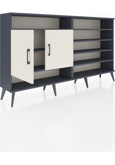 Arges Konsol 7 Raflı 2 Kapaklı 176x30x99 Antrasit-aytaşı/antrasit Aytası/antrasıt - Antrasıt Arges Konsol 7 Raflı 2 Kapaklı 176x30x99 Antrasit-aytaşı/antrasit Aytası/antrasıt - Antrasıt