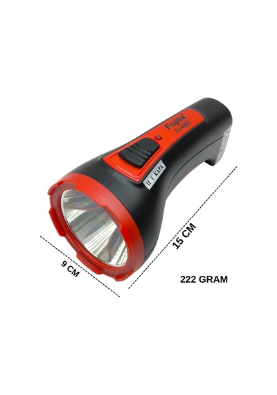 Fujita Fj-4263 5w Şarjlı Led El Feneri - 2 Kademeli Güçlü Aydınlatma Siyah