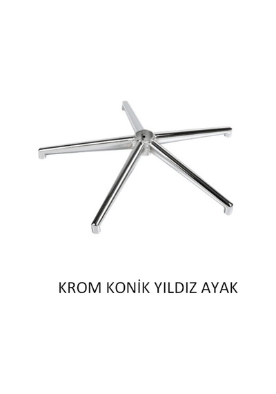 Depolife Lüks Müdür Şef Sandalye Yıldız Ayak Ofis Büro Koltuk Metal Ayağı