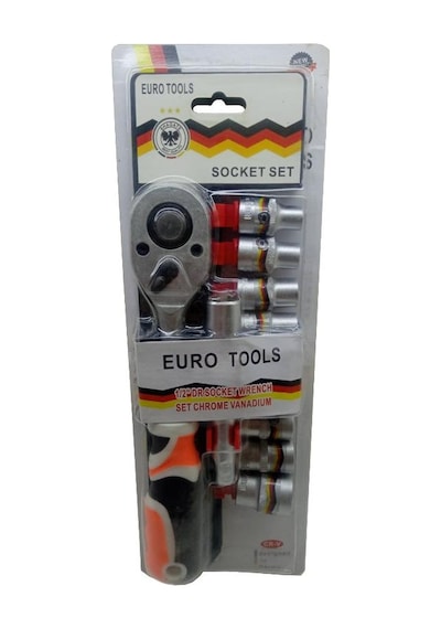Euro Tools Socket Set 1/2'' Krom Lokma Seti 12parça