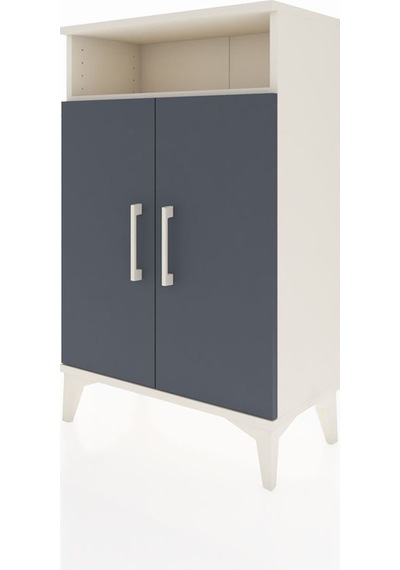 Arges Komodin 3 Raflı 2 Kapaklı 60x30x96 Aytaşı-antrasit Aytaşı