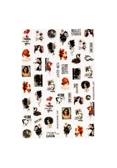 Nail Art Tırnak Süsleme Sticker, Tırnak Dövmesi, Tırnak Tattoo 91857962