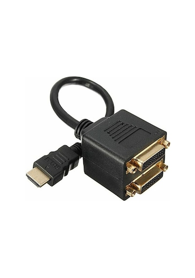 hdmı erkek to 2x dvı 24+5 dişi çevirici splitter kablo