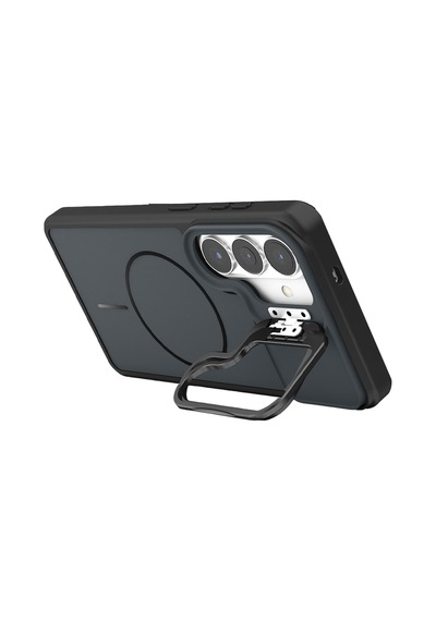 Joko - 161 - Samsung Galaxy Uyumlu S26 Pale Magsafe Standlı Kapak - Csmo-tex - - Siyah Sıyah