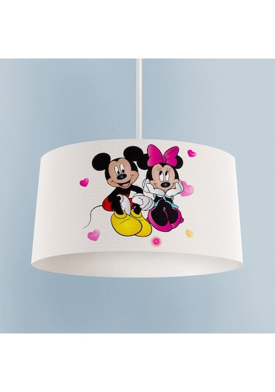 Mekta Home Bebek Ve Çocuk Odası Mickey Ve Minnie Mause Desenli Avize Renkli