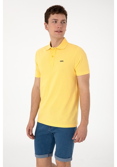 U.S. Polo Assn. Erkek Regular Fit Polo Yaka Sarı Basic Tişört 50306007-VR044