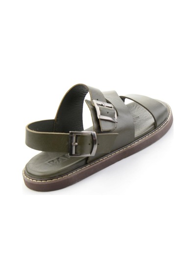 Haki Hakiki Deri Erkek Sandalet E05557269003