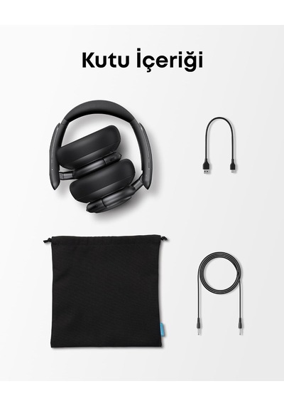 Anker Soundcore Q30 Kulak Üstü Bluetooth Kulaklık, Hibrit Aktif Gürültü Engelleme, Yüksek Çözünürlüklü Ses,