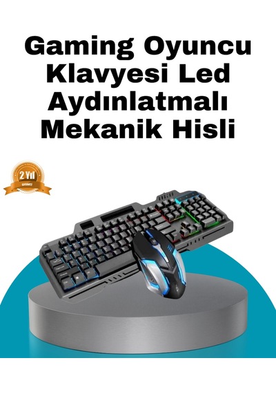 Mey İthalat Mekanik Seti Led Işıklandırma Ve Ergonomik Mouse Diğer
