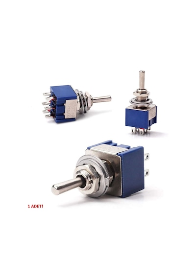 Mts-203 Mini Toggle Çift Anahtar 3a 250v On / Off / On 6 Pin 3 Pozisyon