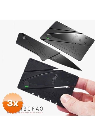 3 Adet Kredi Kartı Şeklinde Kart Bıçak 8,5x5,5 Cm