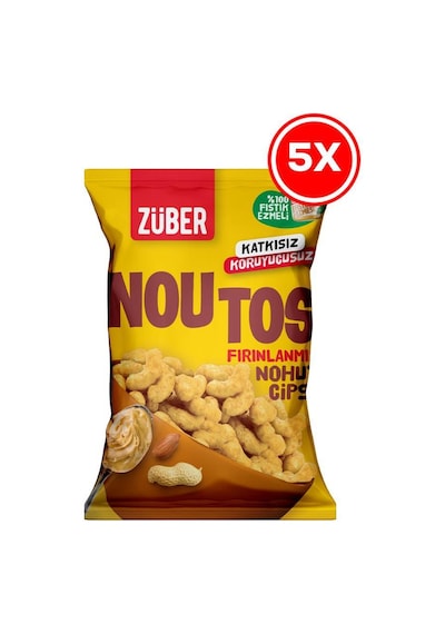 Züber Noutos Nohut Cipsi %100 Fıstık Ezmeli 5 x 55 G