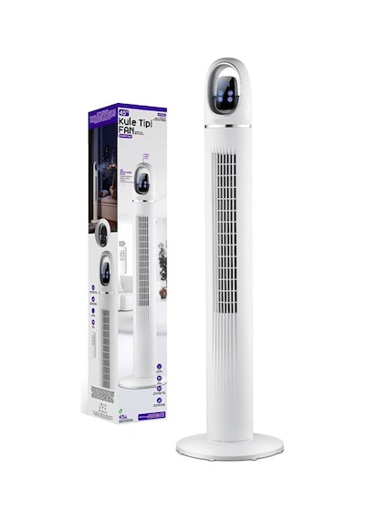 45w Uzaktan Kumandalı Kule Vantilatör / 3 Kademe Hız Ayarı / Salı