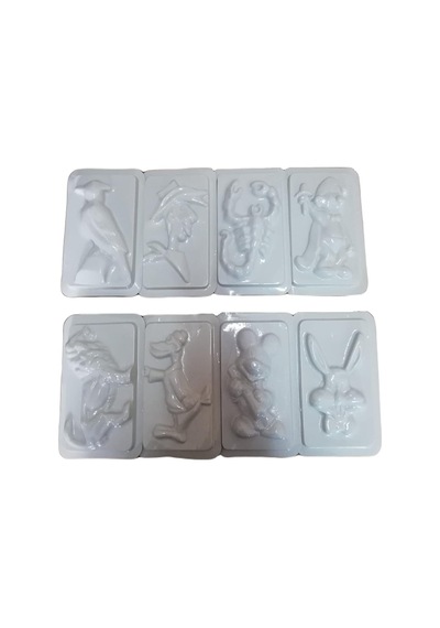 Exizticaret Alçı Kalıbı Küçük Boy 24 Adet,plastik Alçı Kalıpları Exiznm807 Beyaz