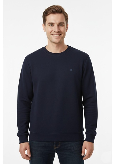 Dynamo Erkek Sıfır Yaka Selanik Sweatshirt Regular Kalıp Bgl-st04926 Lacivert