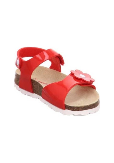 Superfit 6-00118 Kız Çocuk Kırmızı Mantar Sandalet Kırmızı