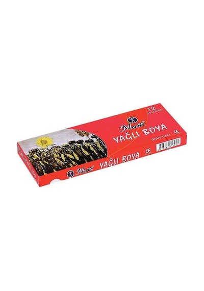 Masis 12 Renk Yağlı Boya Seti 9 ML Tüp
