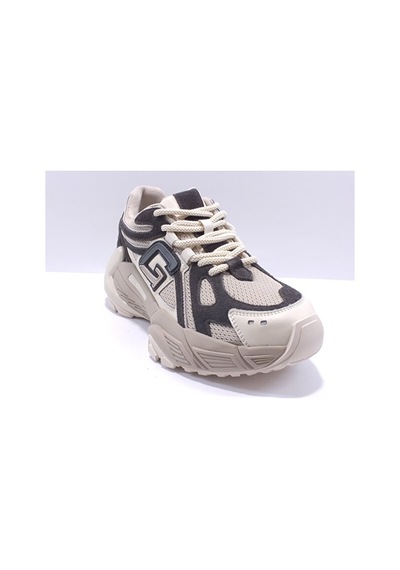 Guja 25k366 Kadın Sneaker Spor Ayakkabı Bej Siyah