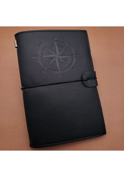 Siyah Deri Pusula Defter 28ff1