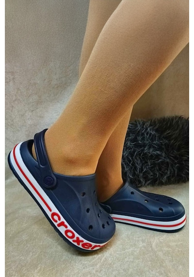 Croxer Lacivert Unisex Ortopedik Doktor Aşçı Hastane Plaj Ve Günlük Ev Terliği