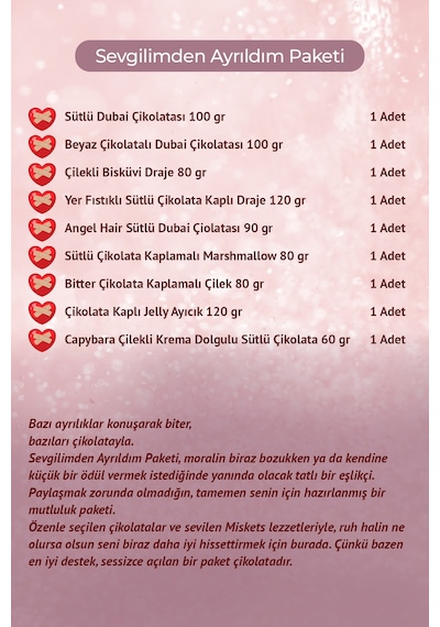 Sevgilimden Ayrıldım Paketi