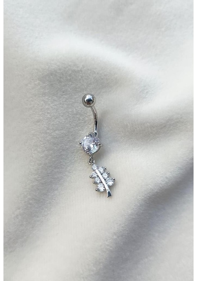 Göbek Piercing Medikal Çelik Vidalı Gri Kadın İthal 316 L Paslanmaz 15836 Diğer