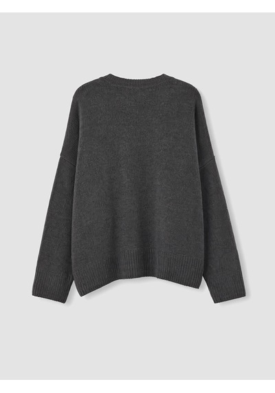 LC Waikiki Lc Waıkıkı Antrasit Oversize Kadın Kalın Triko Kazak