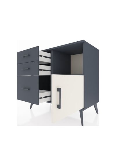 Hyperion Şifonyer Tek Raflı 3 Çekmeceli Tek Kapaklı 88x44x80 Antrasit-aytaşı/antrasit Aytaşı/antrasit Hyperion Şifonyer Tek Raflı 3 Çekmeceli Tek Kapaklı 88x44x80 Antrasit-aytaşı/antrasit Aytaşı/antrasit
