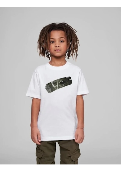 Assema Çocuk Unisex Baskılı T-shirt - Beyaz Çok Renkli