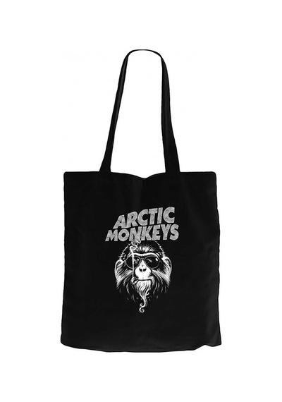 Arctic Monkeys Monkey Siyah Kanvas Bez Çanta Siyah
